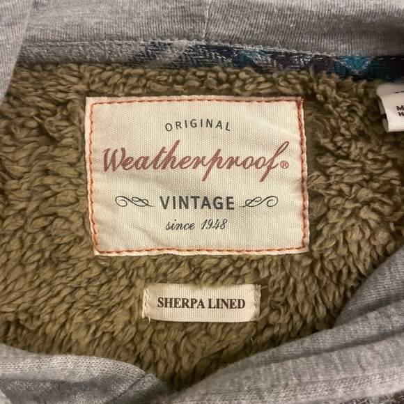 Original Weatherproof Vintage Medium Sherpa Lined Flannel Jacket - Picture 2 of 3